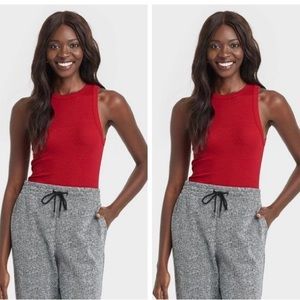 Lot of 2- A New Day Ribbed Tank Tops